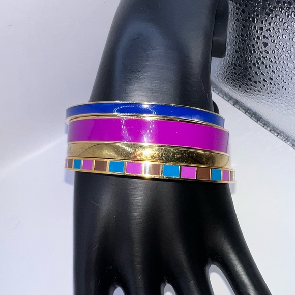 Four Kate Spade Message Bangle Set - Picture 1 of 12